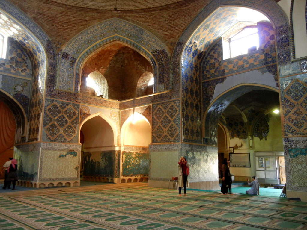 Interior de la mezquita azul