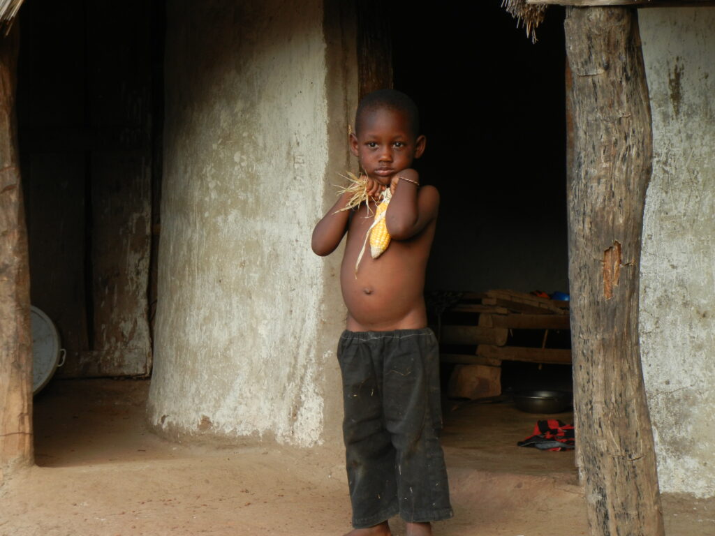 Uno de los niños que vivía en el poblado de la cerámica